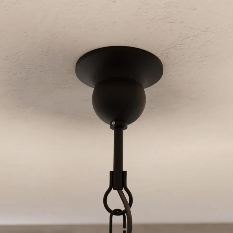 Kroonluchter Midgrad, 5-lamps, bruin