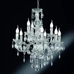 Kroonluchter Perdita in chroom look