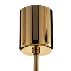 Kroonluchter Polo, 3-lamps, beige/donker messing
