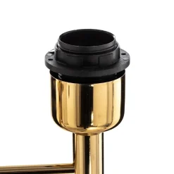 Kroonluchter Polo, 3-lamps, beige/donker messing