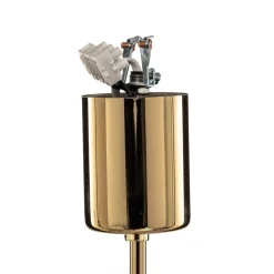 Kroonluchter Polo, 3-lamps, beige/donker messing