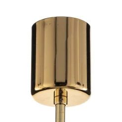 Kroonluchter Polo, 5-lamps, zwart/donker messing