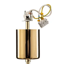 Kroonluchter Polo, 5-lamps, zwart/donker messing