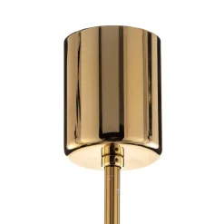 Kroonluchter Polo, 3-lamps, zwart/donker messing