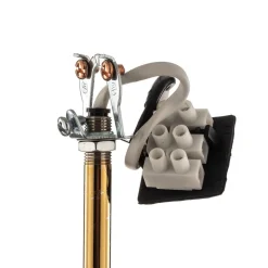 Kroonluchter Polo, 3-lamps, zwart/donker messing