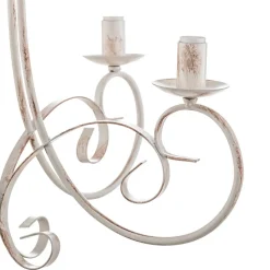 Kroonluchter Pompei, zonder kappen, antiek wit