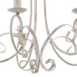 Kroonluchter Pompei, zonder kappen, antiek wit