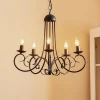 Kroonluchter Pompei, zonder kappen, zwart