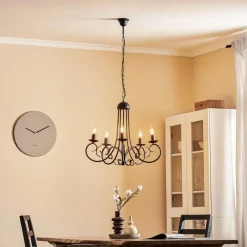 Kroonluchter Pompei, zonder kappen, zwart