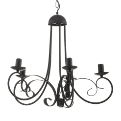 Kroonluchter Pompei, zonder kappen, zwart