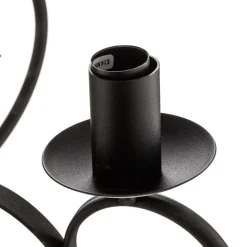 Kroonluchter Pompei, zonder kappen, zwart