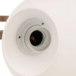 Kroonluchter Ramella, antiek messing, 6-lamps