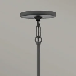 Kroonluchter Ren, 6-lamps, zwart/goud