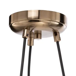 Kroonluchter Ressa, Ø 44 cm, antiek messing, 3-lamps.