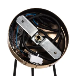 Kroonluchter Ressa, Ø 44 cm, antiek messing, 3-lamps.