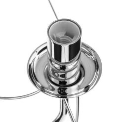 Kroonluchter Retro in zilver, 6-lamps, 75 cm