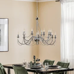 Kroonluchter retro, 16-lichts, chroom