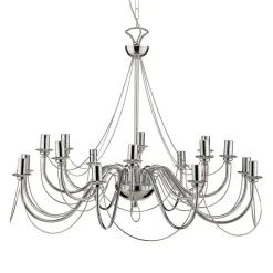 Kroonluchter retro, 16-lichts, chroom
