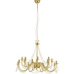 Kroonluchter retro, 16-lichts, goud