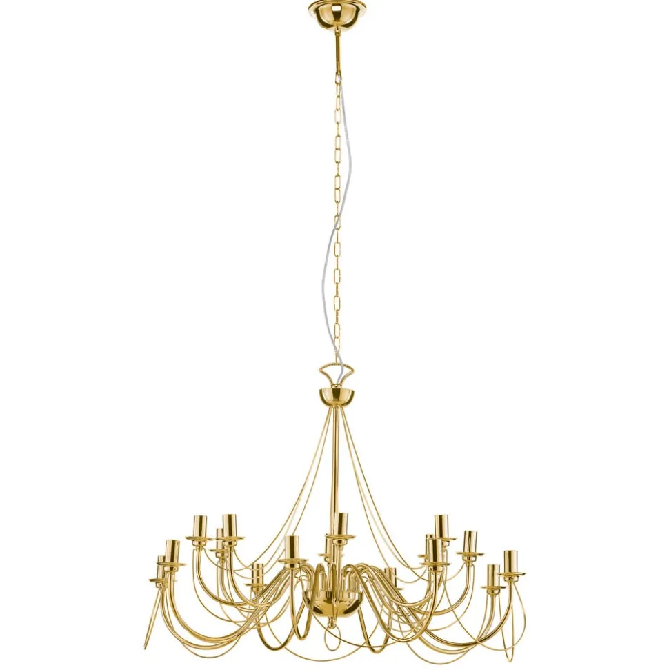 Kroonluchter retro, 16-lichts, goud