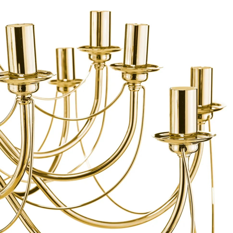 Kroonluchter retro, 16-lichts, goud