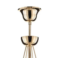 Kroonluchter retro, vijfarmig 75 cm, goud