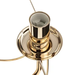 Kroonluchter retro, vijfarmig 75 cm, goud