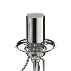 Kroonluchter retro, vijfarmig 75 cm, chroom