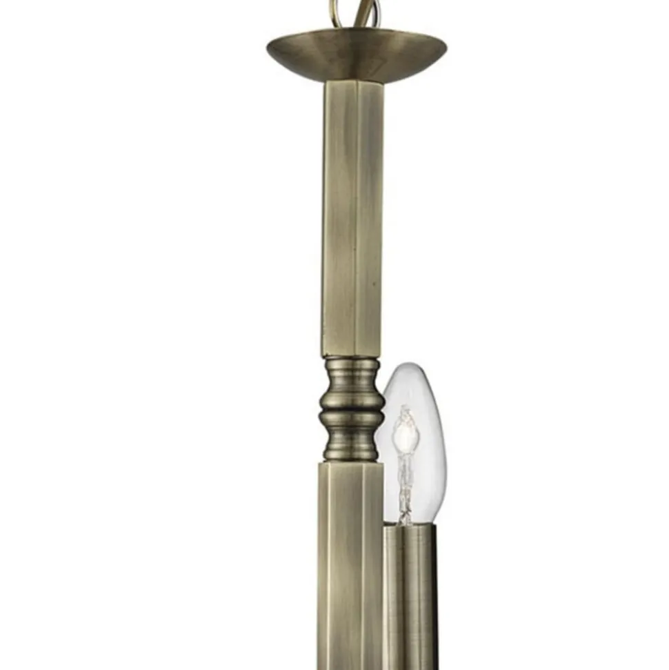 Kroonluchter Richmond messing antiek,5-lamps