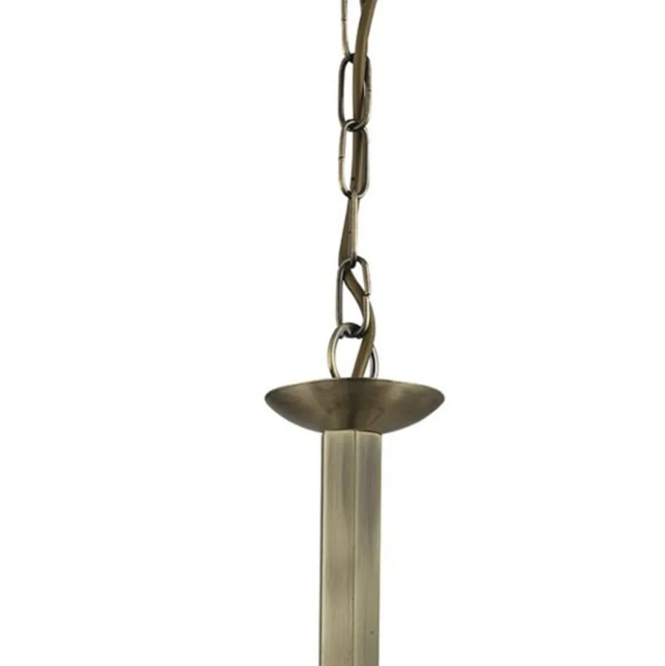 Kroonluchter Richmond messing antiek,5-lamps