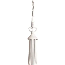 Kroonluchter roze, wit, 12-lamps, metaal