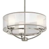 Kroonluchter Saldana 3-lamps vertind organza