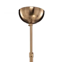 Kroonluchter Santon, messing antiek/wit, 6-lamps