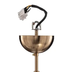 Kroonluchter Santon, messing antiek/wit, 6-lamps