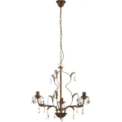 Kroonluchter Teresa met kristallen, 3-lamps