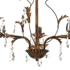 Kroonluchter Teresa met kristallen, 3-lamps