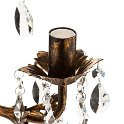 Kroonluchter Teresa met kristallen, 3-lamps