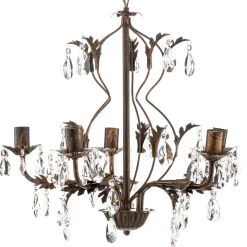 Kroonluchter Teresa met kristallen, 5-lamps