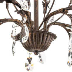 Kroonluchter Teresa met kristallen, 5-lamps