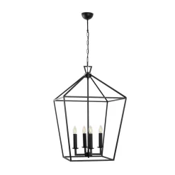 Kroonluchter Till 13251, zwart, metaal, 4-lamps