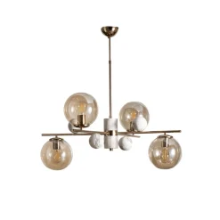 Kroonluchter Toppo, goud, 4-lamps