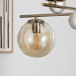 Kroonluchter Toppo, goud, 4-lamps