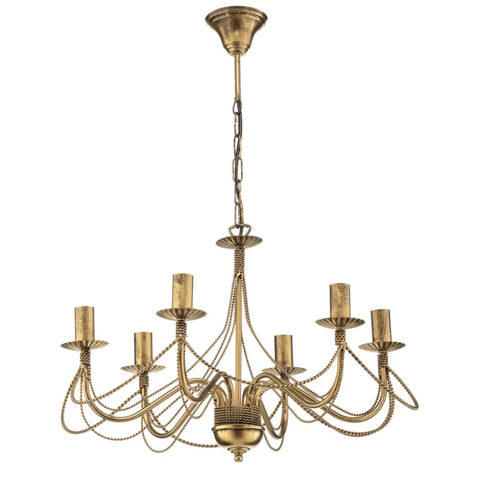 Kroonluchter Tori 6, 6-lamps, goud