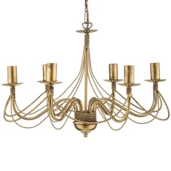 Kroonluchter Tori 6, 6-lamps, goud