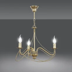 Kroonluchter Tori 3, 3-lamps, goud