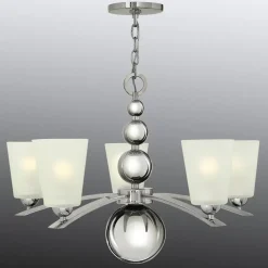 Kroonluchter Zelda 5-lamps nikkel