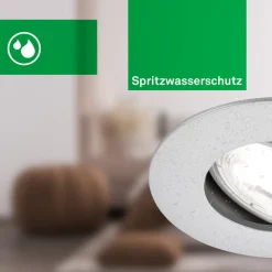 Kulana A inbouwlamp, mat chroom, 4000K, set van 3