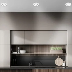 Kulana A inbouwlamp, wit, 4000K, Ø9cm, set van 3