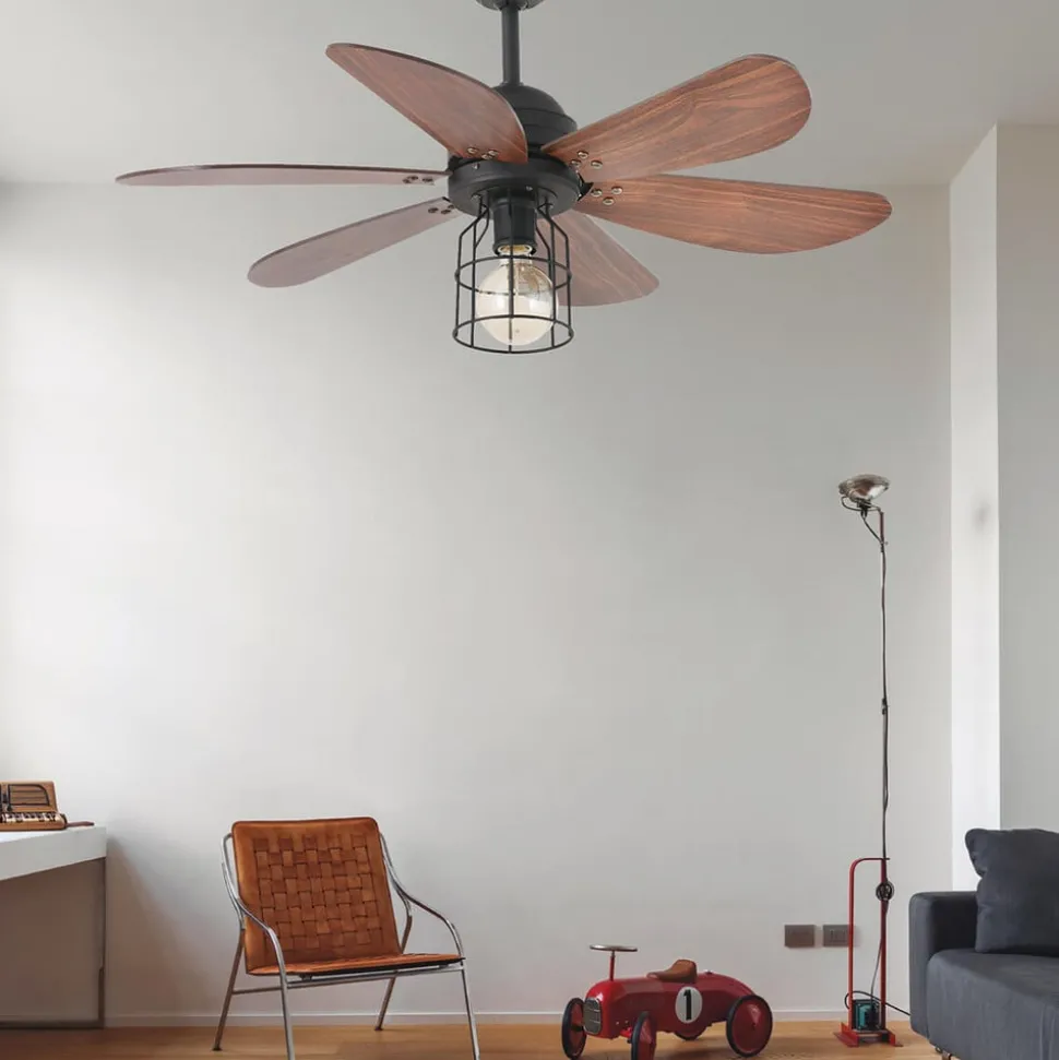 Lamp in kooi-look - Plafondventilator Chicago