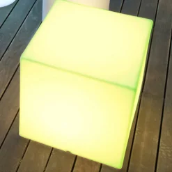 Lamp op zonne-energie Cuby kubus, hoogte 53 cm